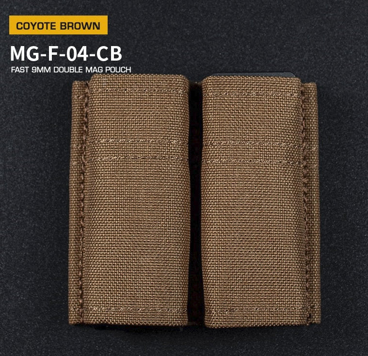 FAST Type Double 9mm Magazine Pouch - Coyote Home > All products > Airsoft equipment and guns cases > Pouches, pockets, discarders > Pistol trays pisses Wosport