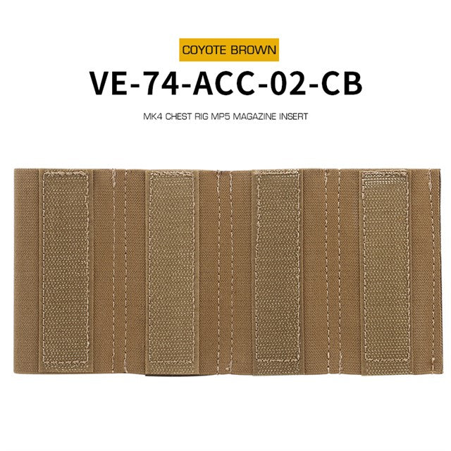 MK4 Chest Rig MP5 Magazine Insert - Coyote Home > All products > Airsoft equipment and guns cases > Pouches, pockets, discarders > Pouches for rifle trays > Pouches for magazines for SMG (MP5/MP7) Wosport