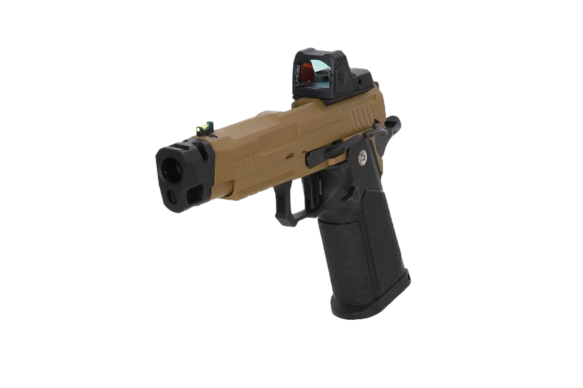 Vanguard 4.3" Hi-Capa GBB + red dot + Half-Tan compensator