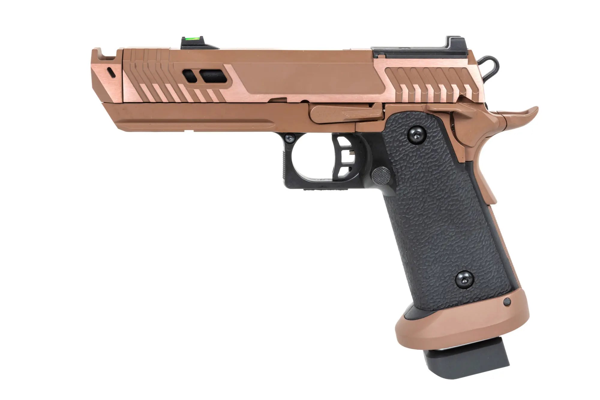 airsoft SRC Sahara Viper DUAL POWER pistol with carrying case and green gas magazine Flat Dark Earth