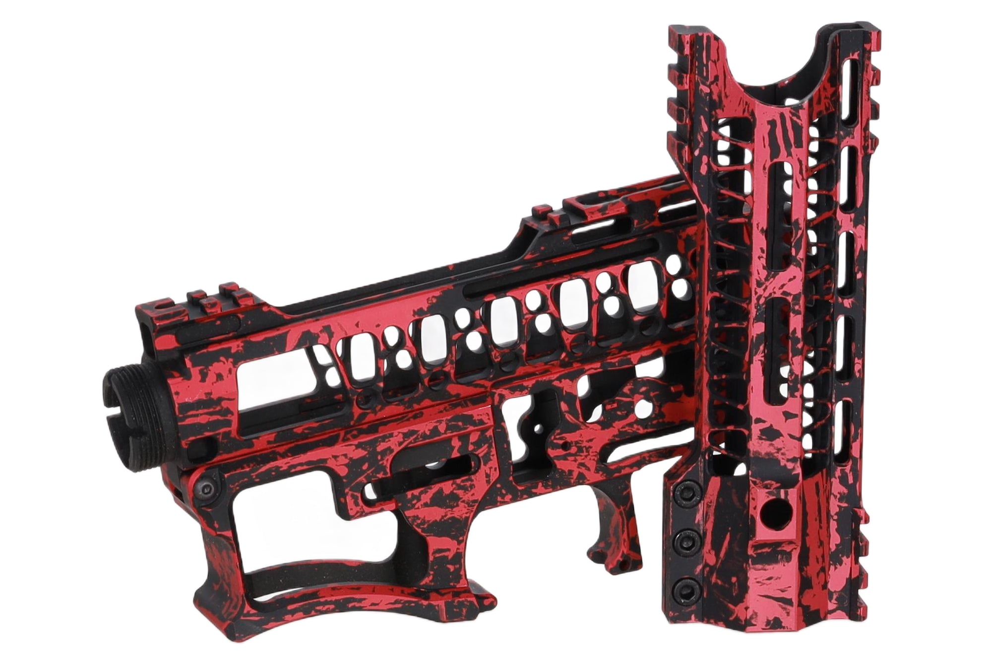 Specna Arms x Mancraft CNC Speedsoft Splash Anodised kit for M4/M16 replicas black-red-2