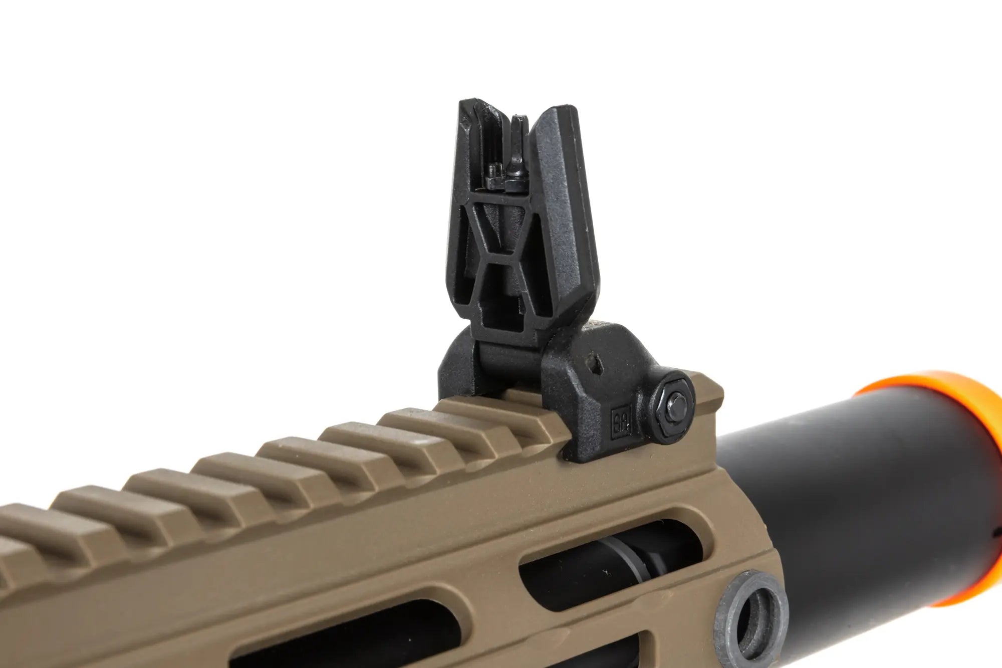 Airsoft Replica SA-FX02 FLEX HAL ETU Half-Tan submachine gun with orange flash hider