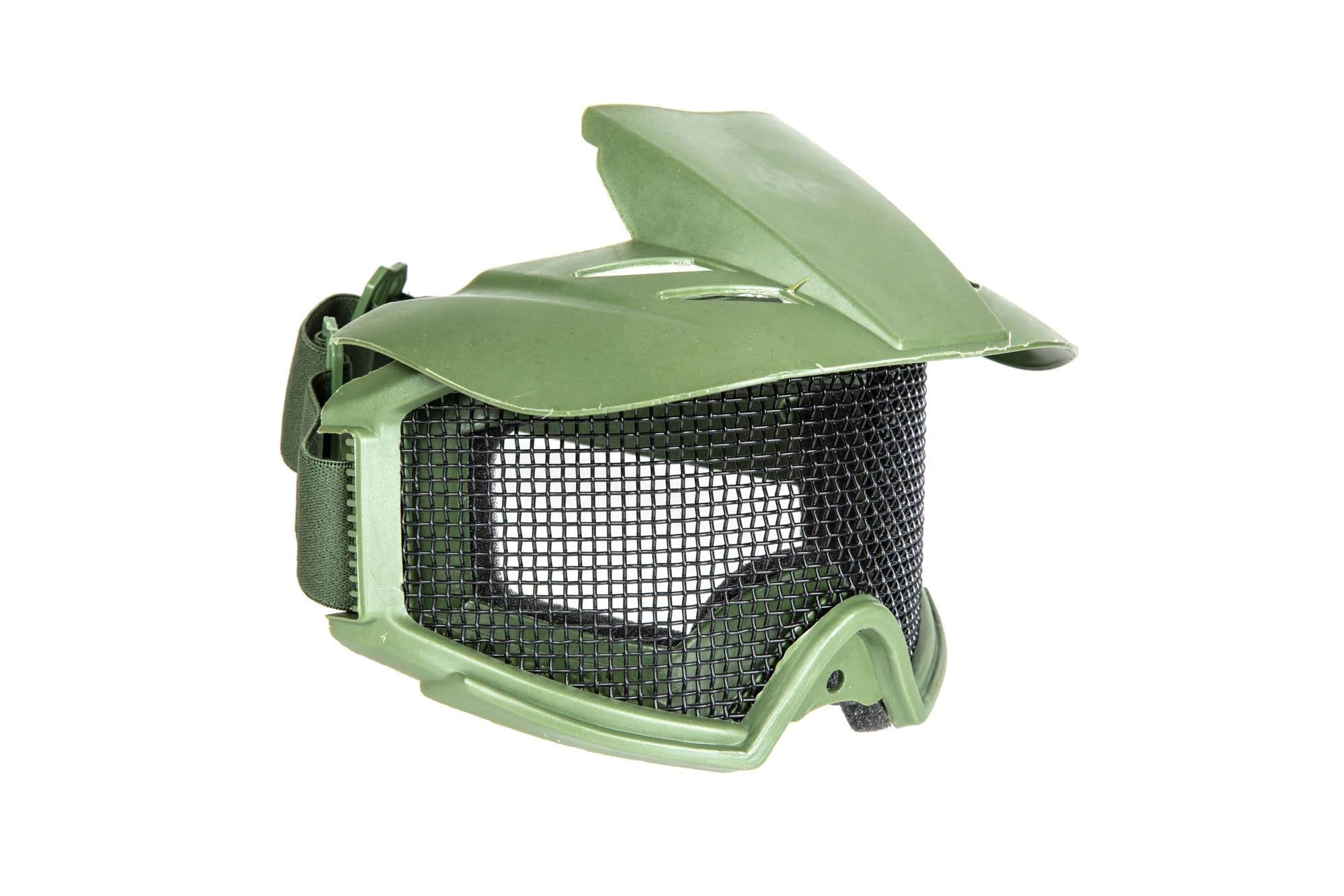 Tactical Goggles with Net and Visor - Olive-1