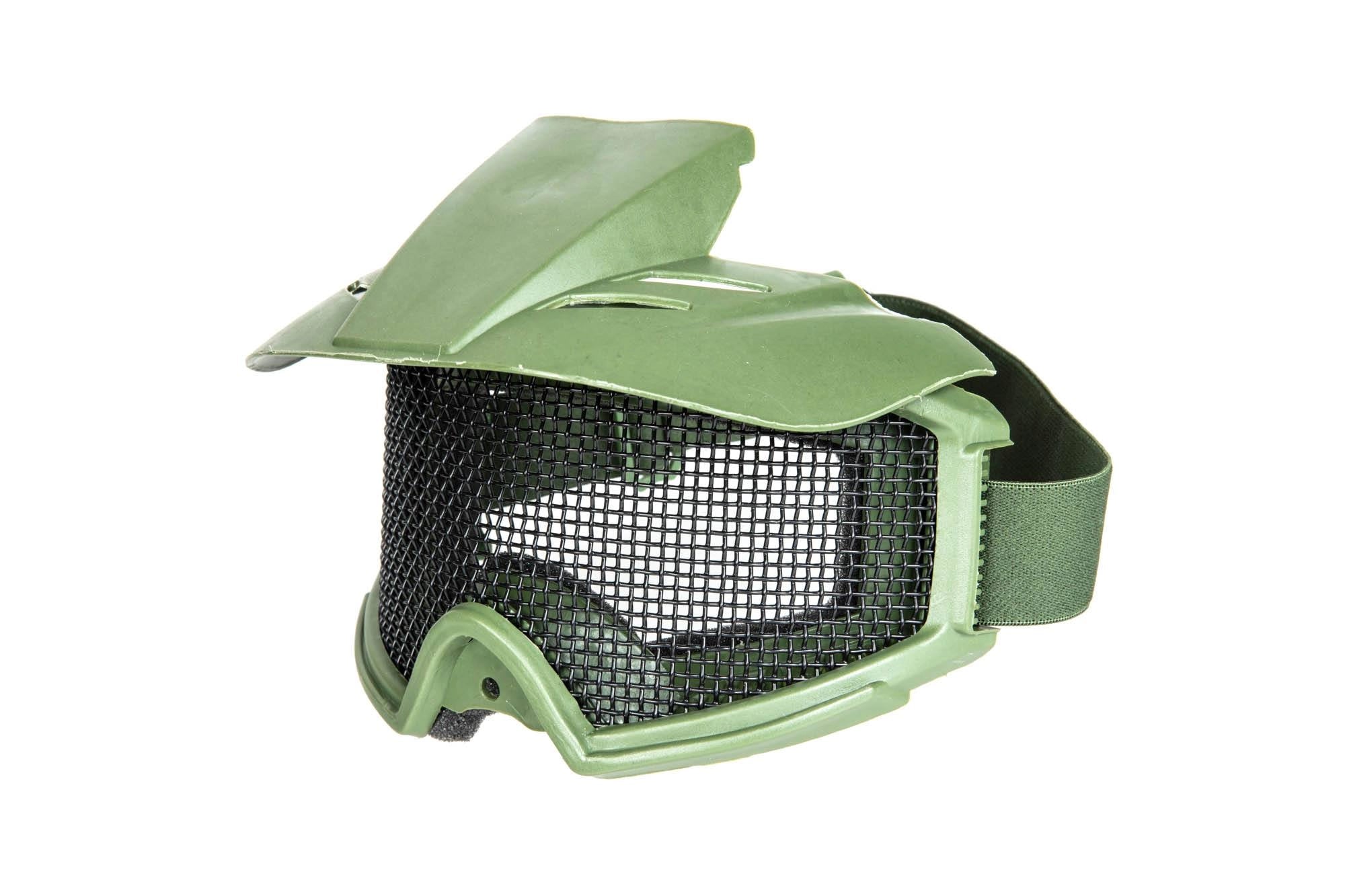 Tactical Goggles with Net and Visor - Olive-2