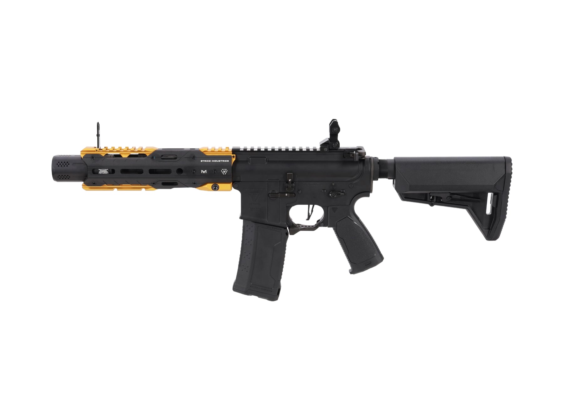 King Arms x Strike Industries Sentinel GRIDLOK® 8.5" Aster SE ETU Black and Gold airsoft Carbine-8