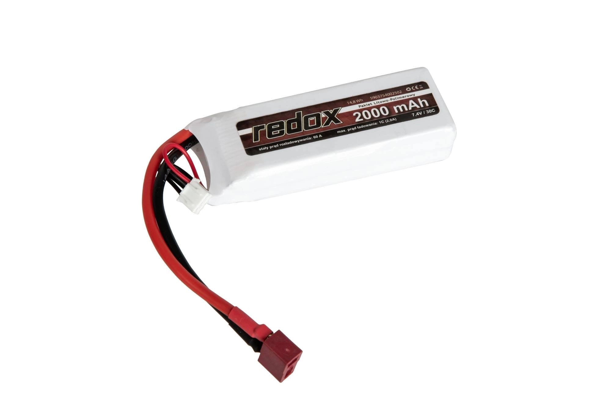 Redox LiPo 2000 mAh 7,4V Kostka - Deans