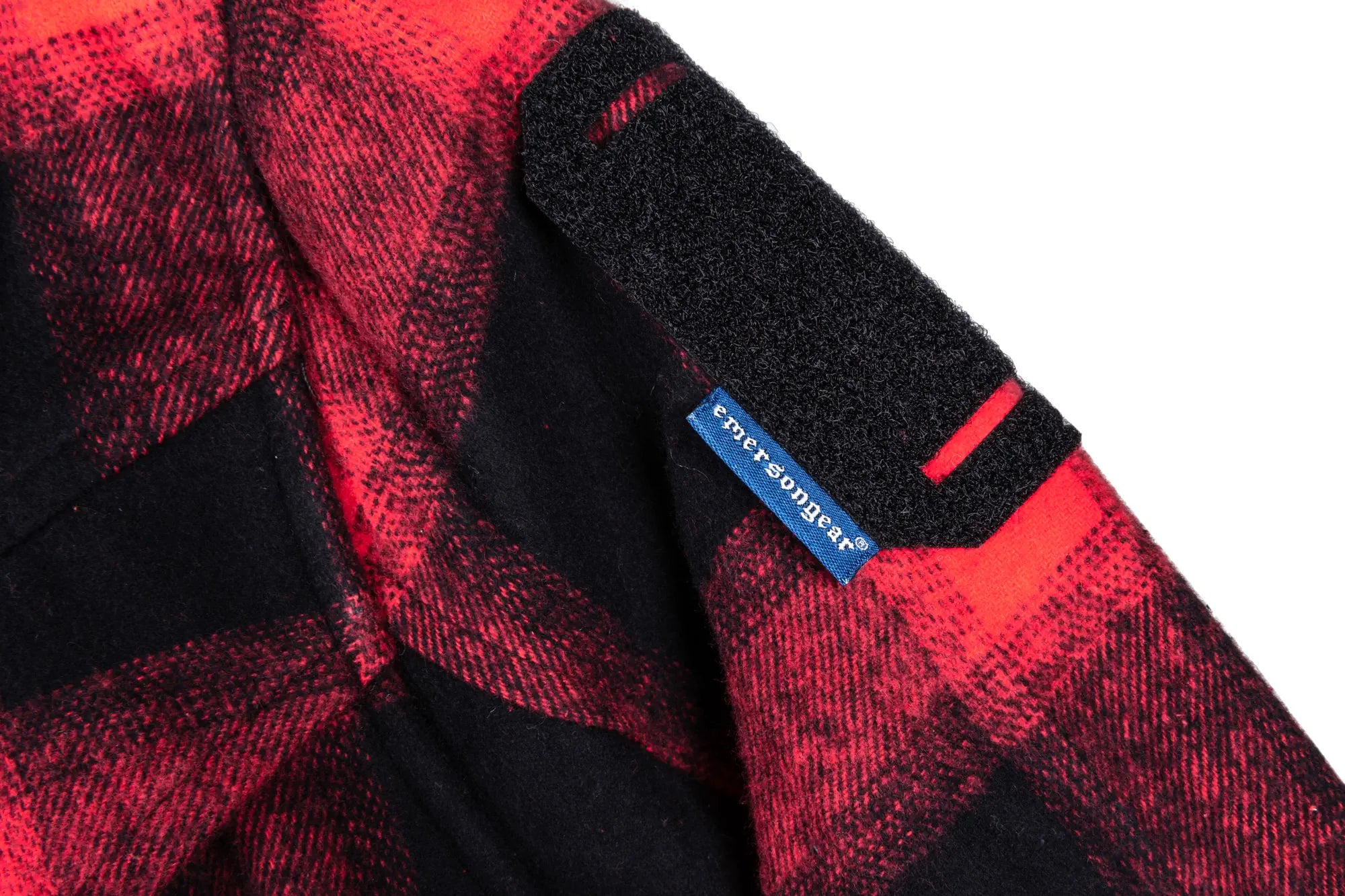 Emerson Gear Blue Label Longicorn Flannel Shirt Black and Red-2