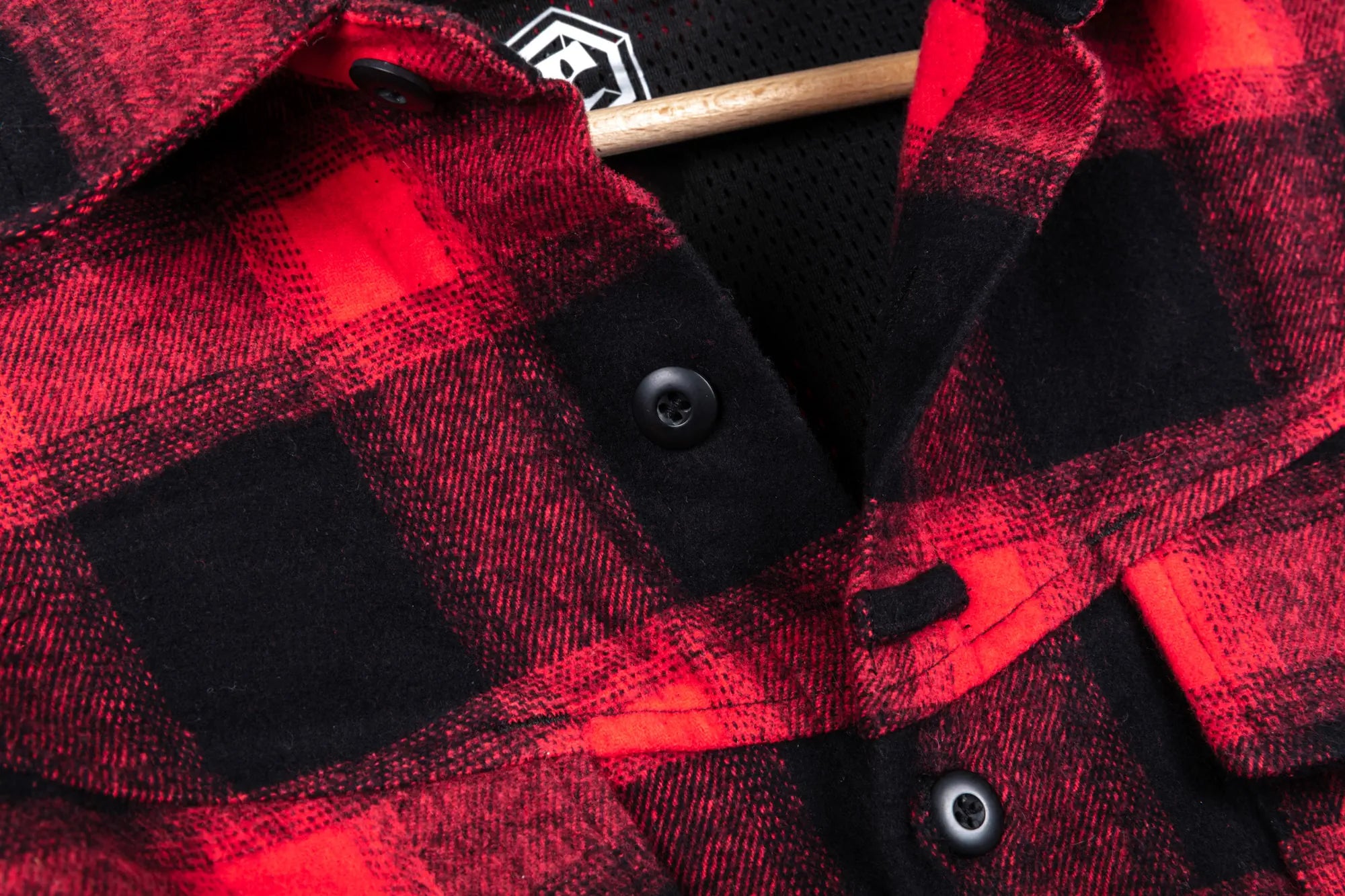 Emerson Gear Blue Label Longicorn Flannel Shirt Black and Red-3