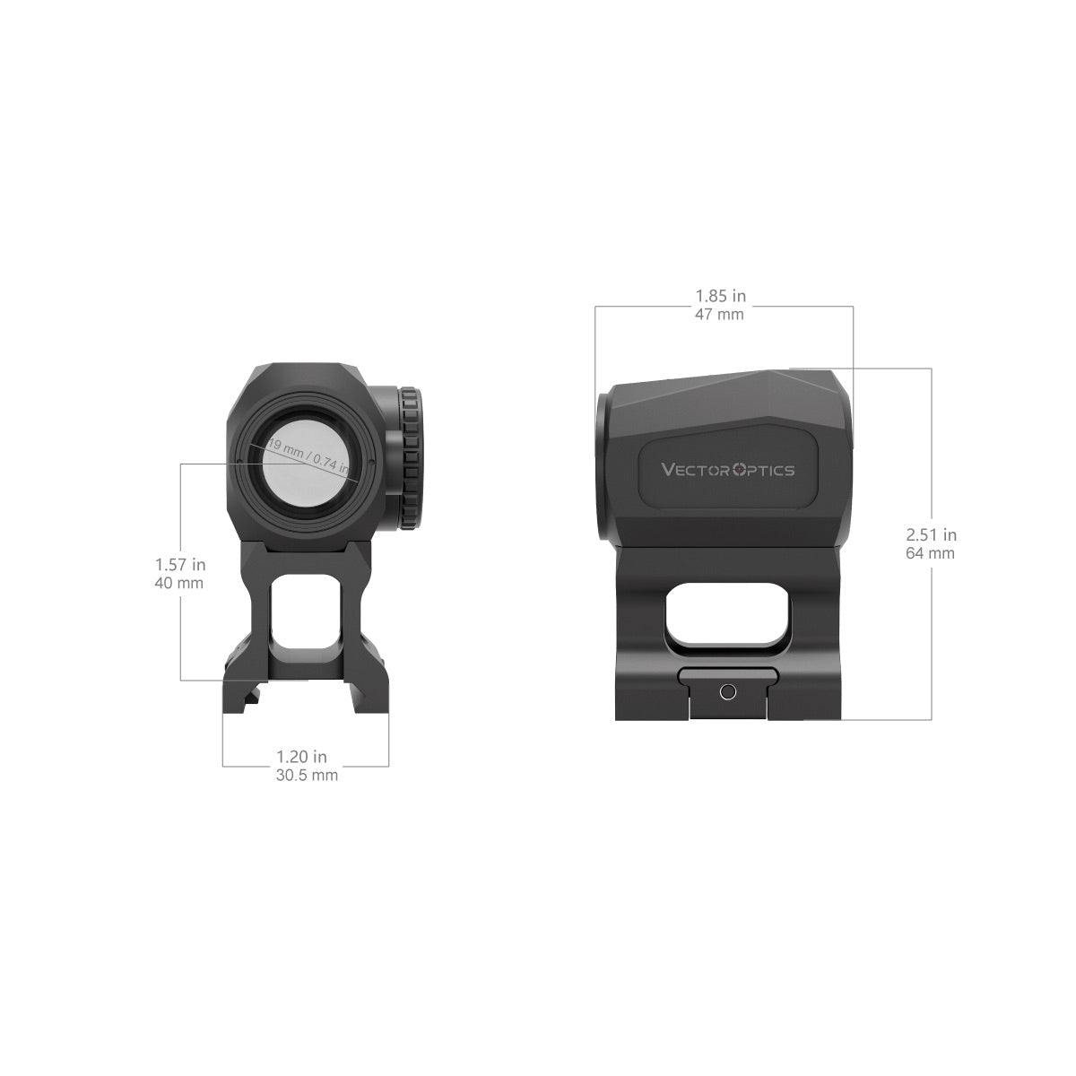 VO SCRAPPER 1x20 Nano Red Dot Sight - Black
