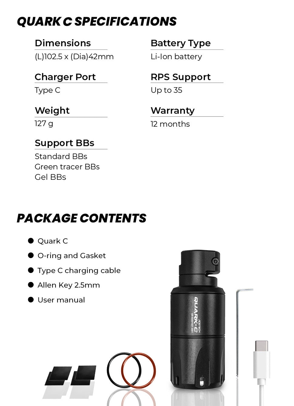 QUARK C (BLASTER) Shotgun Tracer Unit