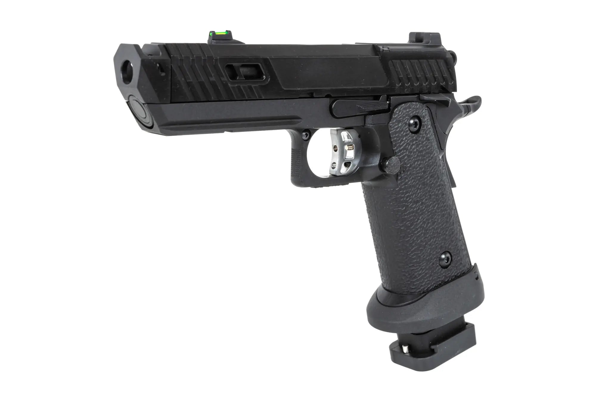 airsoft SRC Dark Viper DUAL POWER pistol with green gas magazine Black-3