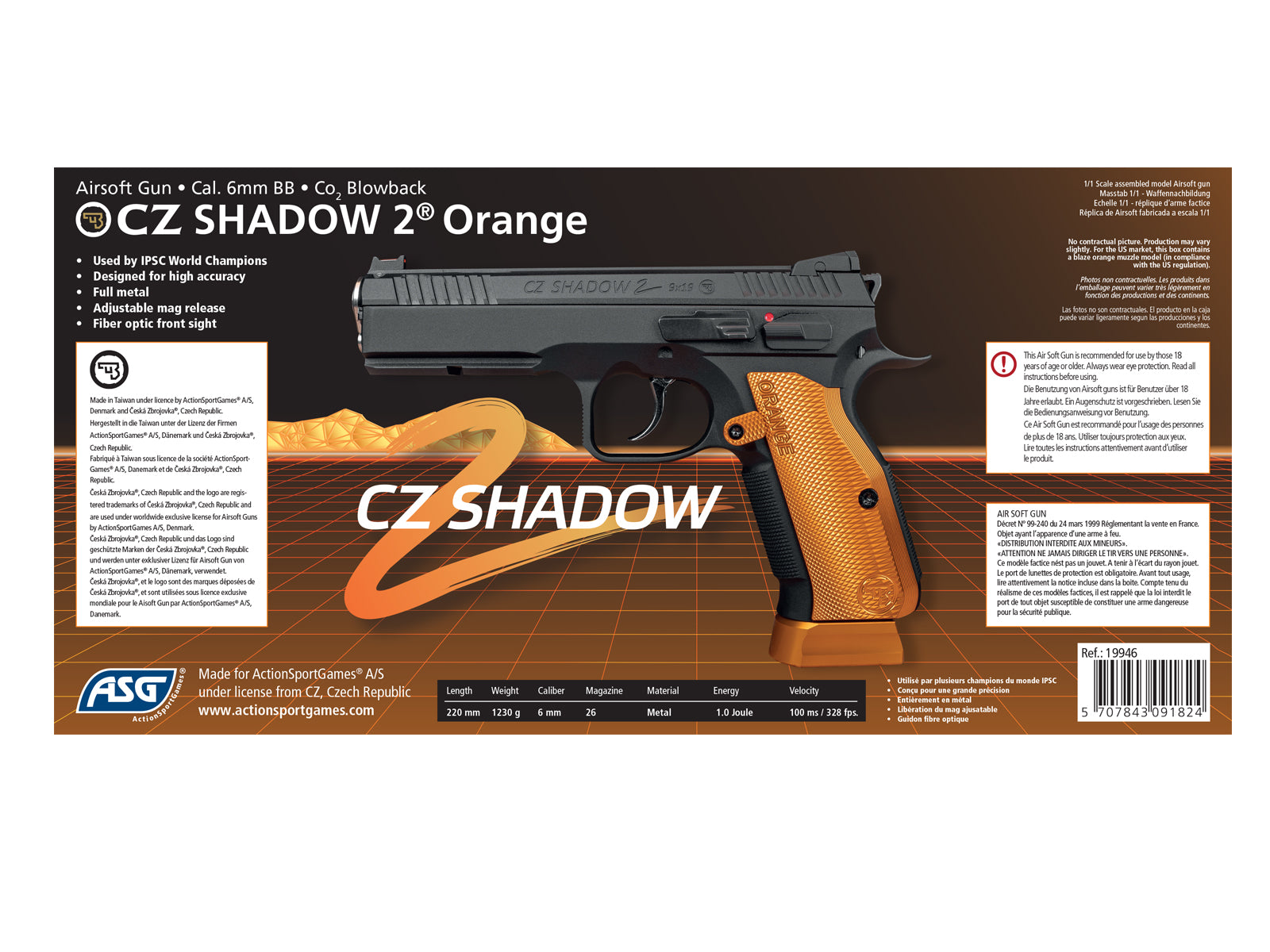 Airsoft pistol CZ-75 Shadow 2 CO2 Special Edition | Action Sport Games