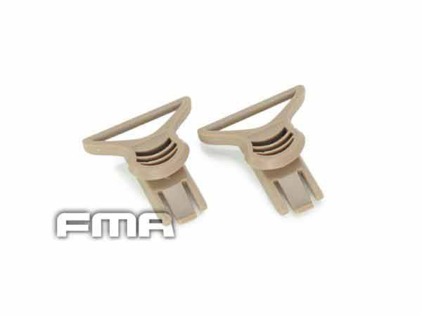 FMA ARC Goggle Swivel Clips Tan for Helmet Compact