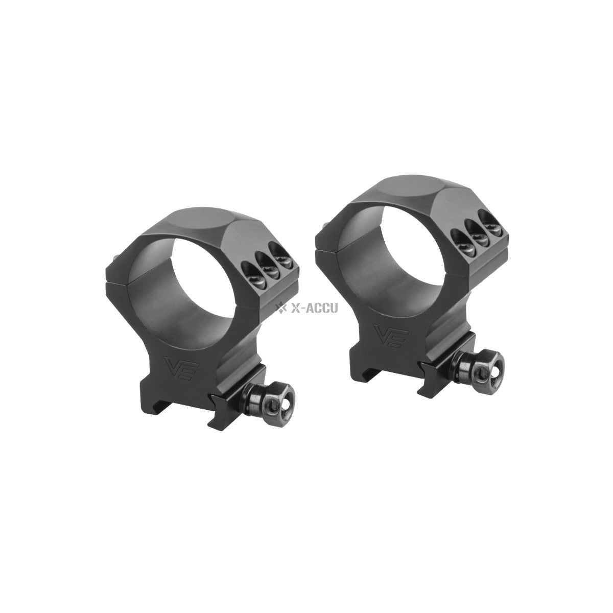 VO 34mm X-ACCU Mounting Scope Rings (6 Screws), Medium - Black