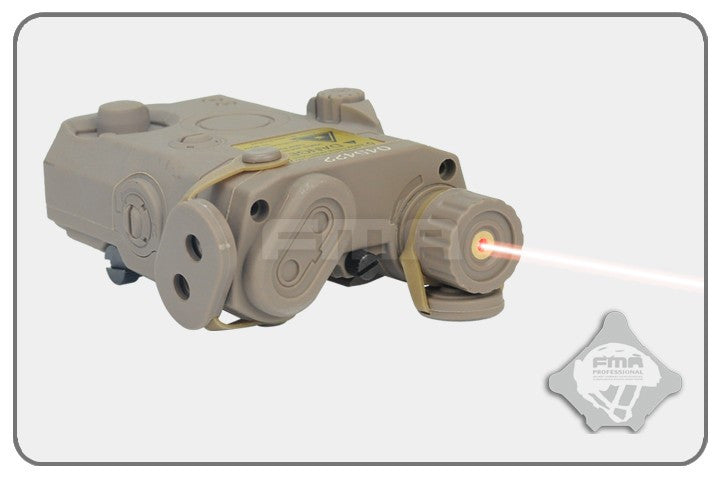 FMA PEQ 15 LA-5 Dummy Battery Box with Red Laser - Tan