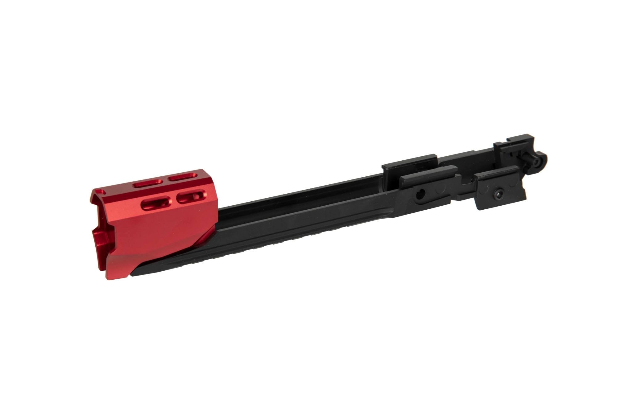 Custom Lower Frame R EDGE for Hi-Capa 5.1 + Compensator - Red-2