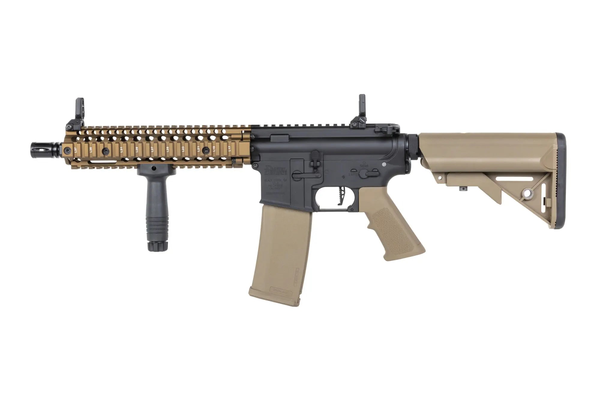 Daniel Defense MK18 SA-P19 Prime Aster II ETU airsoft rifle Single Fire Only Brushless Motor Chaos Bronze