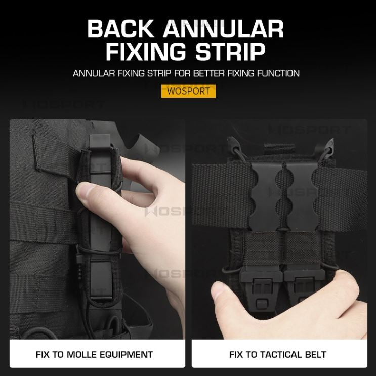 WST Tiger Type 5.56 Magazine Molle Pouch - Ranger Green Home > All products > Airsoft equipment and guns cases > Pouches, pockets, discarders > Pouches for rifle trays > Pouches for storage Mid-cap Magazines for 5.56 (M4/M16) Wosport