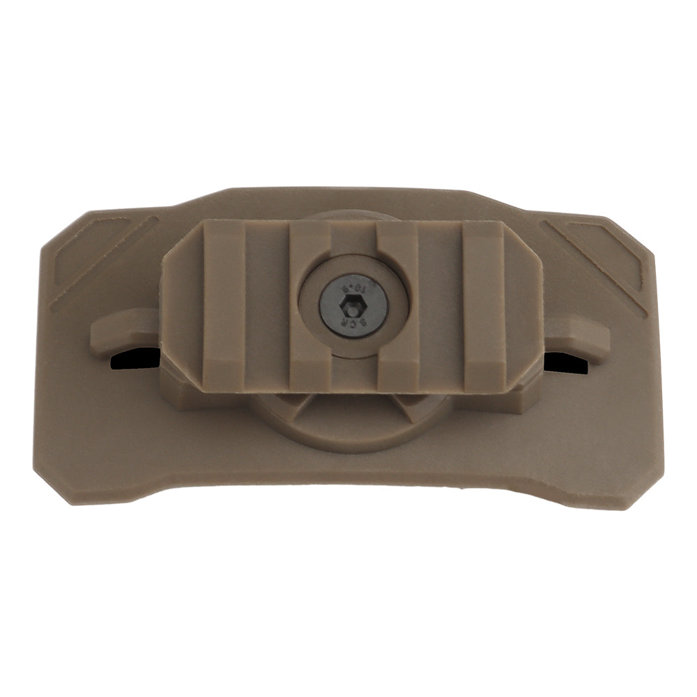 Universal flashlight mount for Wosport Tan helmet-2