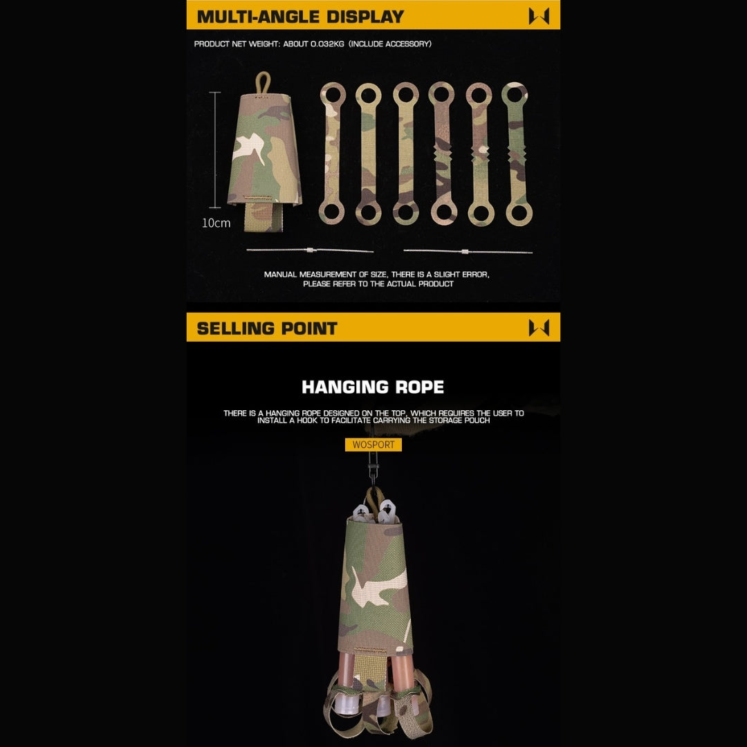 WST Glow Stick Tactical Storage Pouch - MC Home > All products > Airsoft equipment and guns cases > Pouches, pockets, discarders > Other cases and pockets Wosport