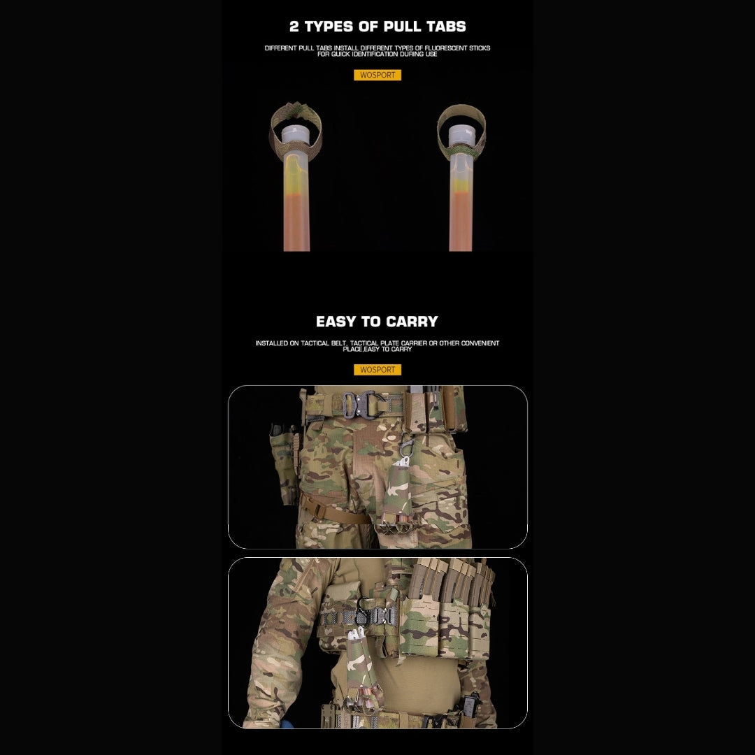 WST Glow Stick Tactical Storage Pouch - Ranger Green Home > All products > Airsoft equipment and guns cases > Pouches, pockets, discarders > Other cases and pockets Wosport