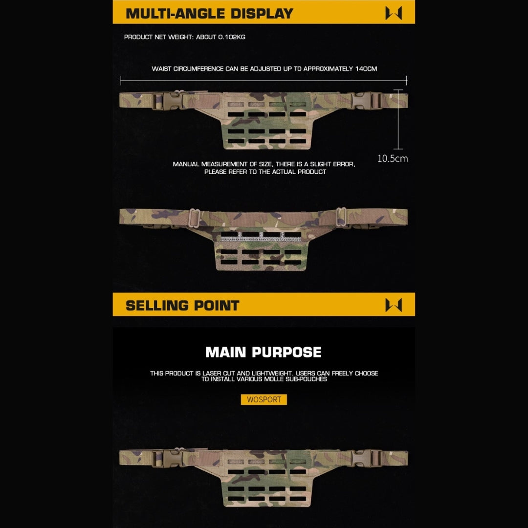 WST Fanny Pack Molle Adapter Panel , Small (4 Rows) - Coyote Home > All products > Airsoft equipment and guns cases > Pouches, pockets, discarders > Multipurpose Wosport