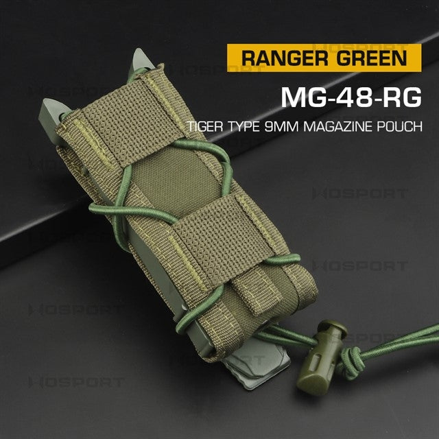 WST Tiger Type 9mm Magazine Molle Pouch - Ranger Green Home > All products > Airsoft equipment and guns cases > Pouches, pockets, discarders > Pistol trays pisses Wosport