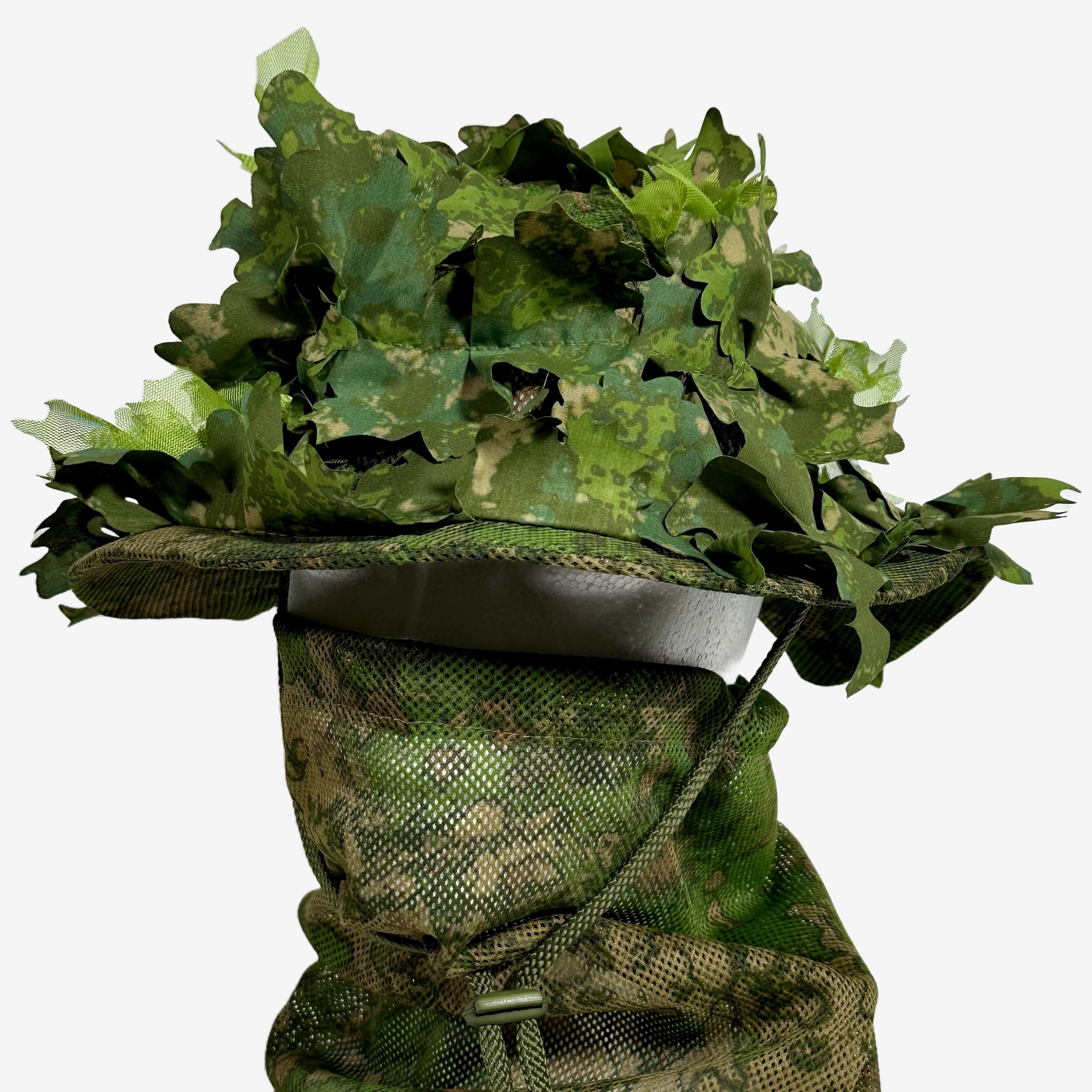 KMCS Boonie Hat with 3D Leaves - Next-Gen Green