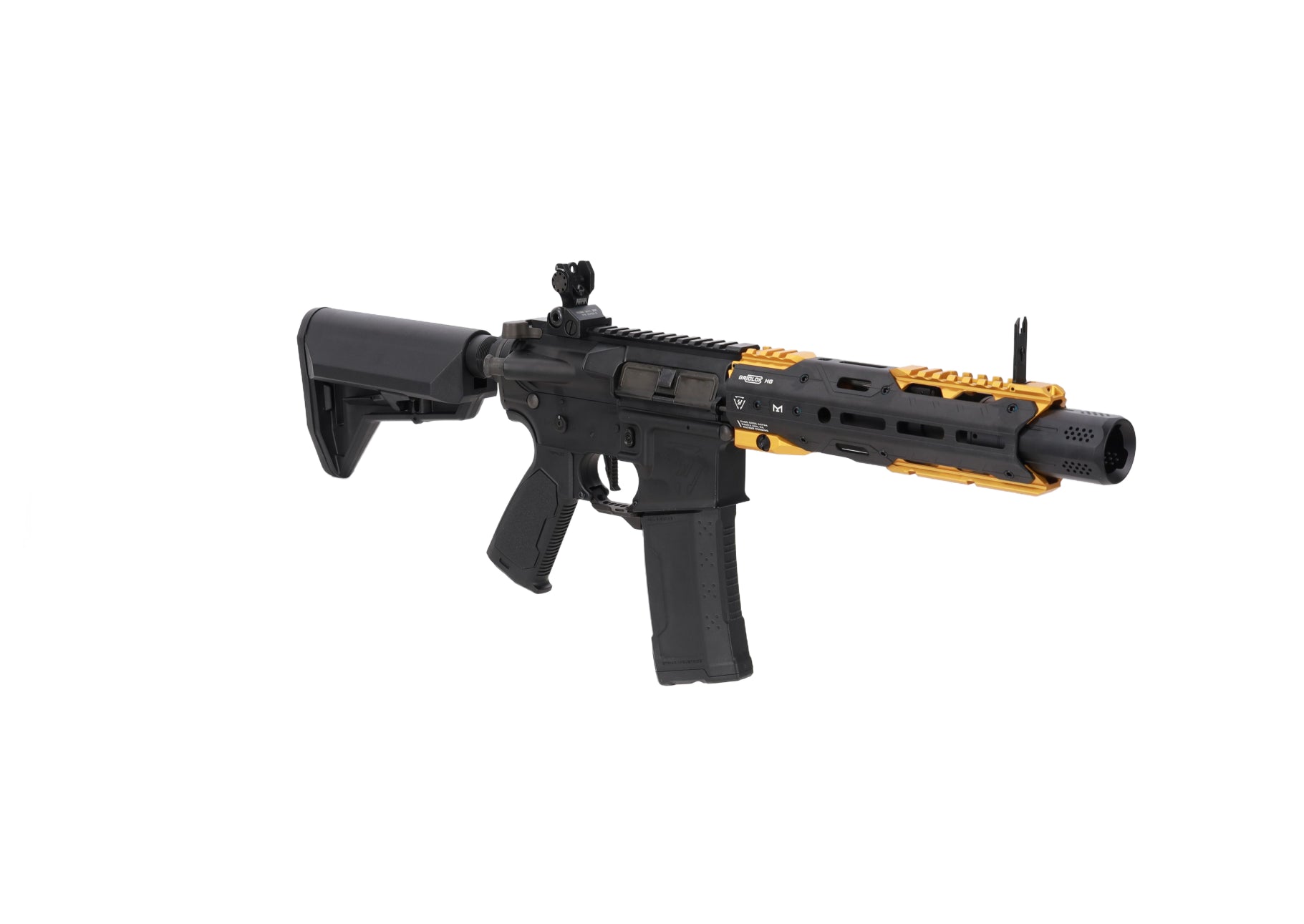 King Arms x Strike Industries Sentinel GRIDLOK® 8.5" Aster SE ETU Black and Gold airsoft Carbine-9