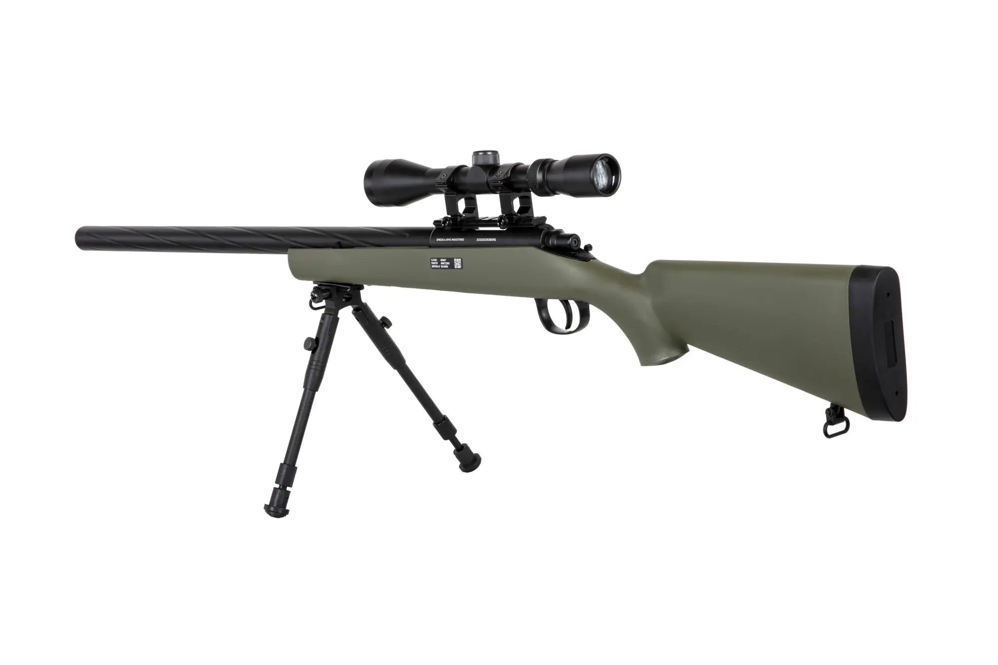 Specna Arms SA-S12 sniper airsoft rifle with scope and bipod Olive-1