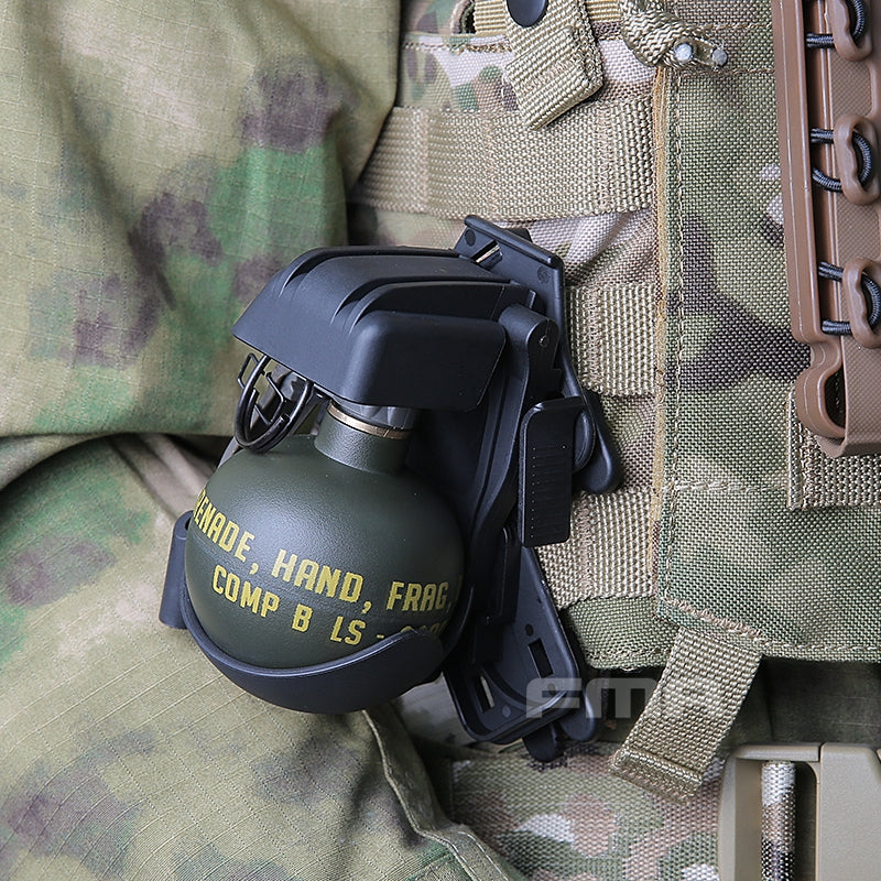 FMA Frag Grenade Tac Holster M67 Green Rapid Access For Airsoft MilSim Tactics Fast Draw Retention
