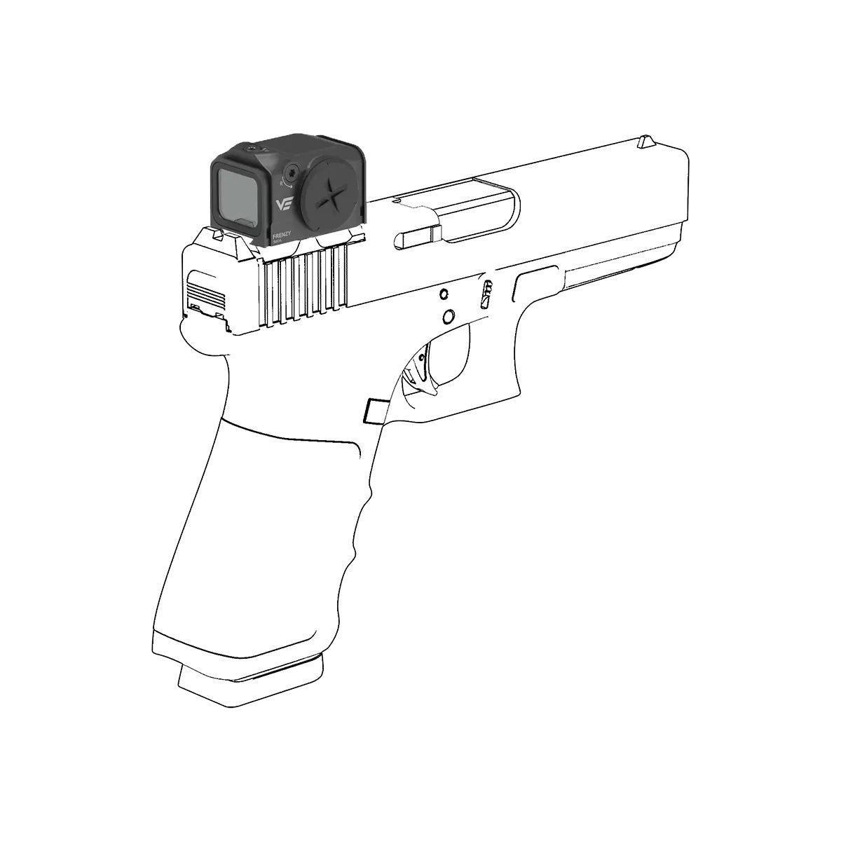 VO FRENZY Plus 1x18x22 Enclosed Red Dot Sight - Black