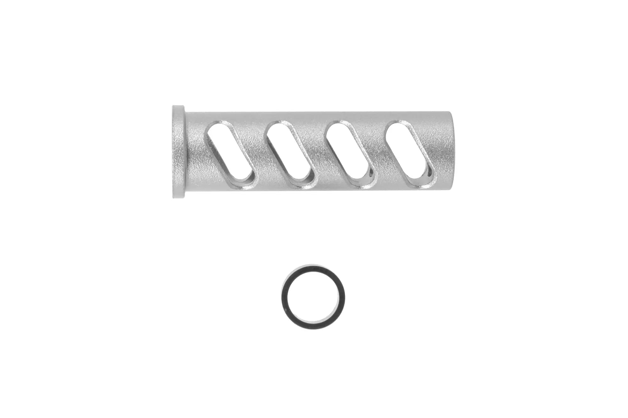 LA Capa Customs CUTOUT lock guide cap for TM Hi-Capa 5.1 replicas (with Delrin ring) Silver-2