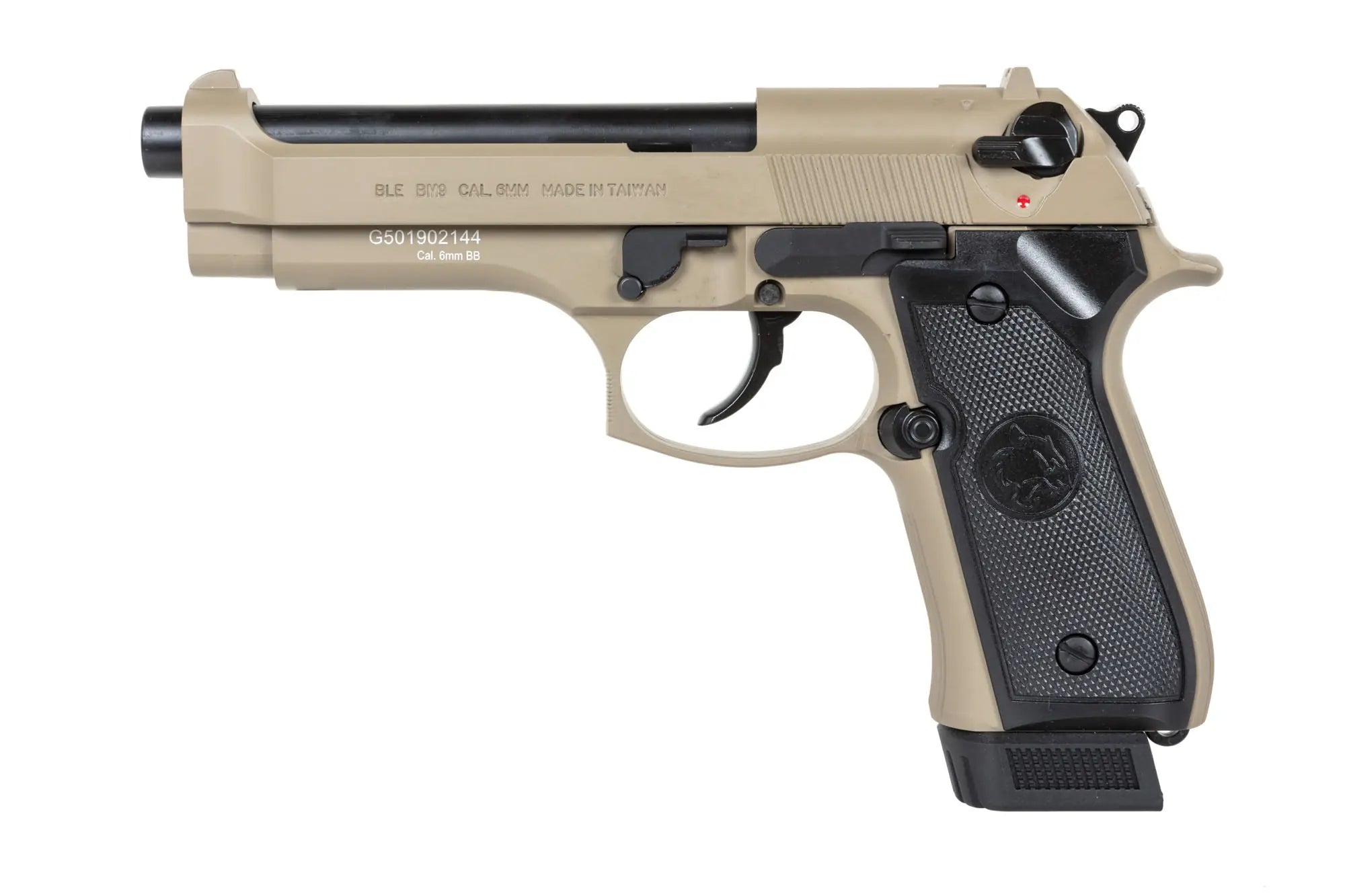 ICS BLE-BM9 Dual Power Half-Tan airsoft pistol (with CO2 magazine)-3