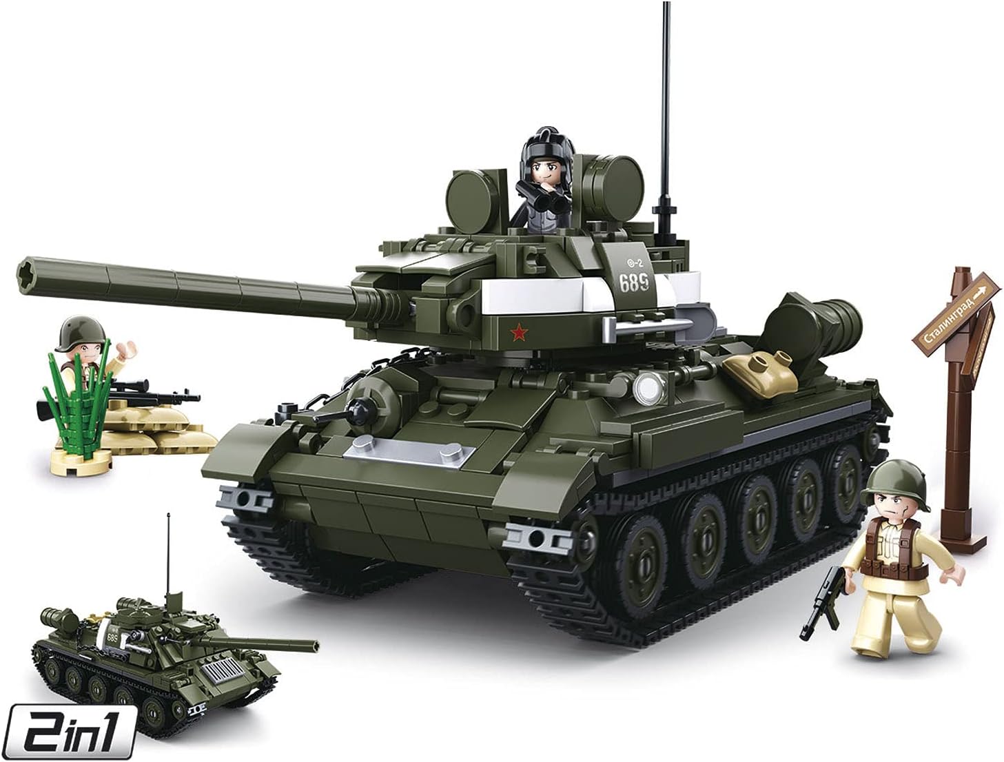 WWII Soviet T34 Medium Tank 2in1 - B0689