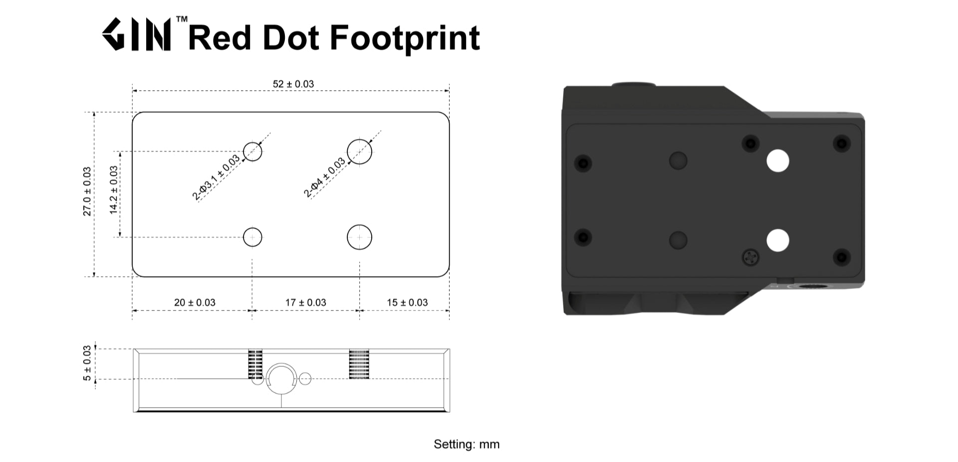 VO FRENZY 1x26x32 RTS Red Dot Sight - Black