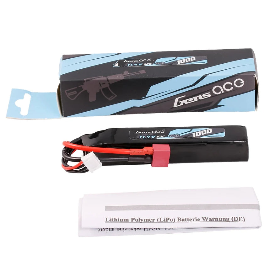 HV 11.4V 1000mAh, 50C Li-Pol Battery T-Dean - Buffer Stick