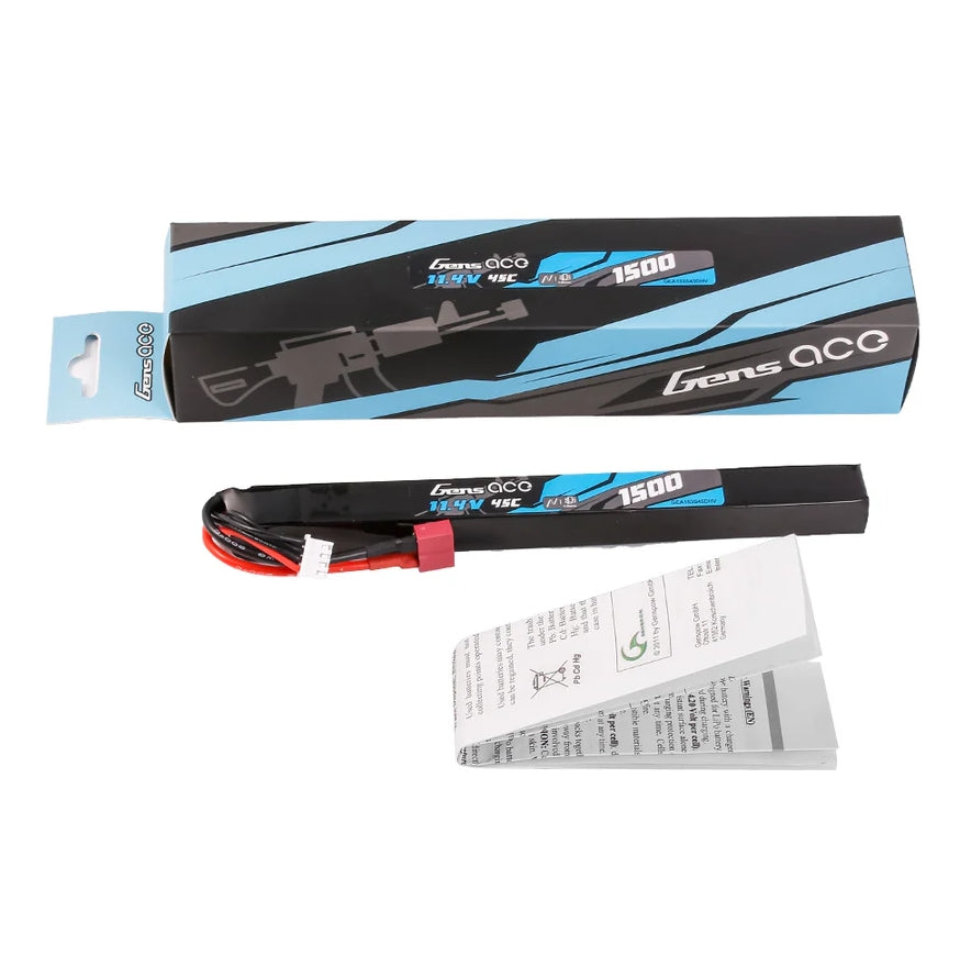 HV 11.4V 1500mAh, 45C Li-Pol Battery T-Dean - Stick