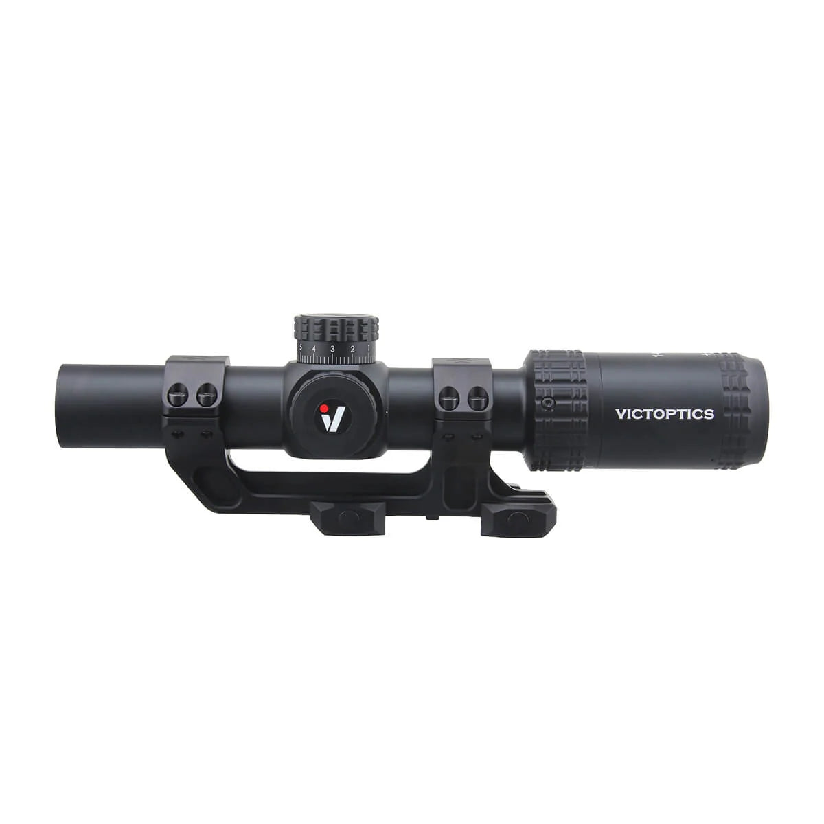 VictOptics LPVO Riflescope S6 1–6x24 plus One-Piece Mount - Black