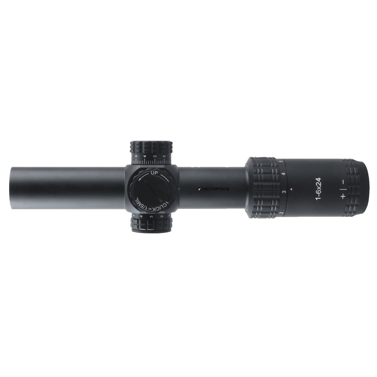 VictOptics LPVO Riflescope S6 1–6x24 plus One-Piece Mount - Black