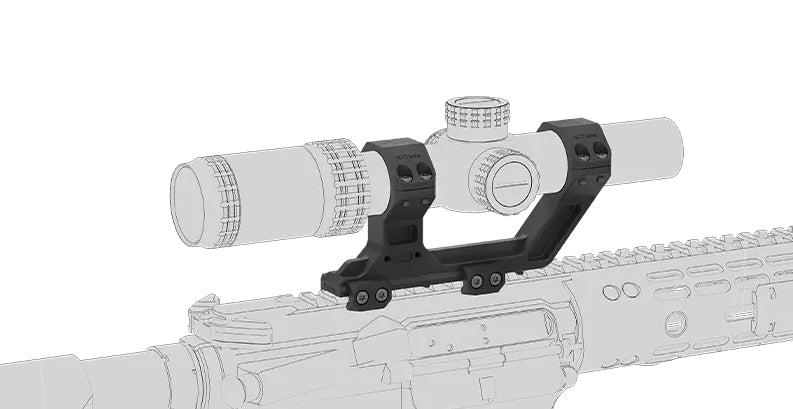 VO AR15 High One-Piece RIS Mount for 30 mm Riflescope - Black