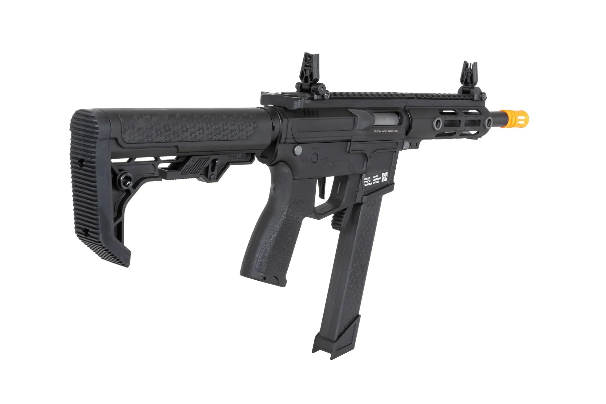 Airsoft Replica SA-FX01 FLEX HAL ETU machine gun with orange flash hider