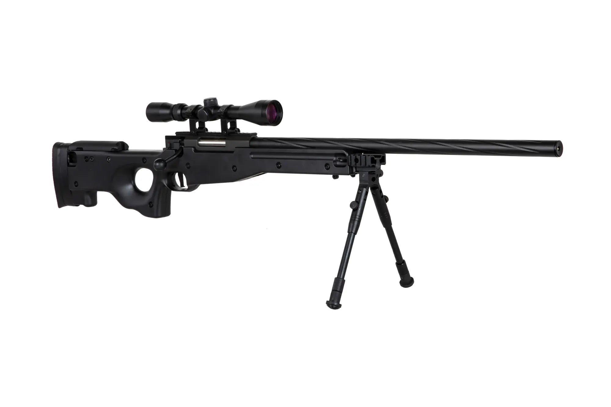 Specna Arms SA-S11 sniper airsoft rifle with scope and bipod Black-1