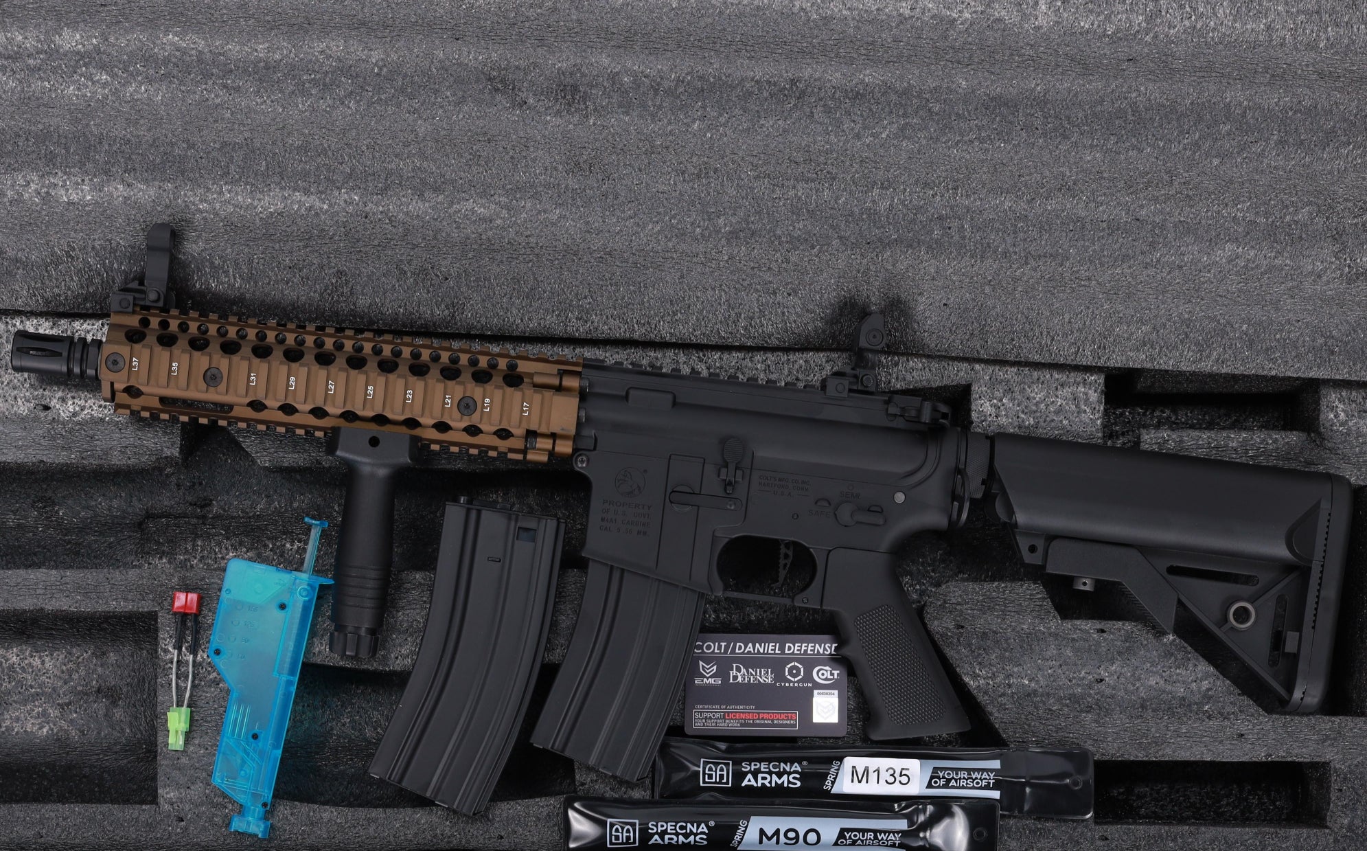 Colt x Daniel Defense MK18 SA-P19 PRIME BLDC 10.5" AEG Assault Rifle – Chaos Bronze-10
