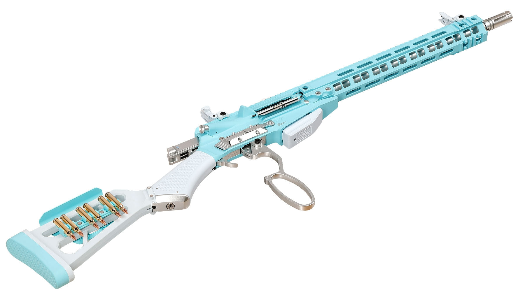 LevAR 15" GNB Airsoft Rifle - Blue / White
