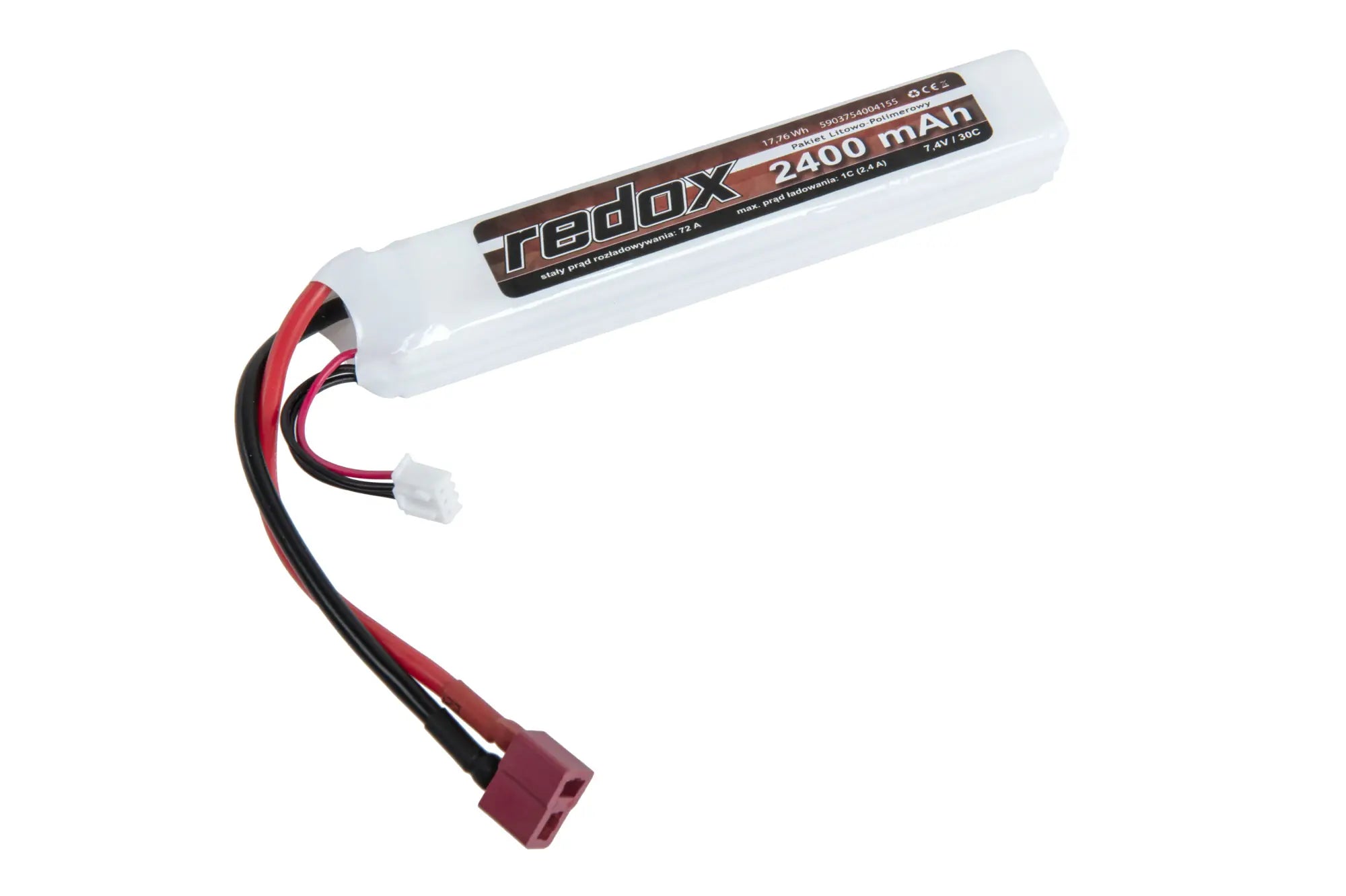 Li-Po Redox 2400 mAh 7.4 V 30C SC Deans battery