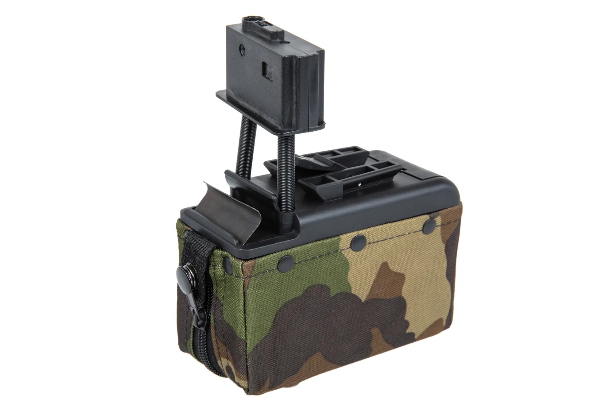 A&K electric box magazine for 2000 BBs for M249 Woodland type replicas-1