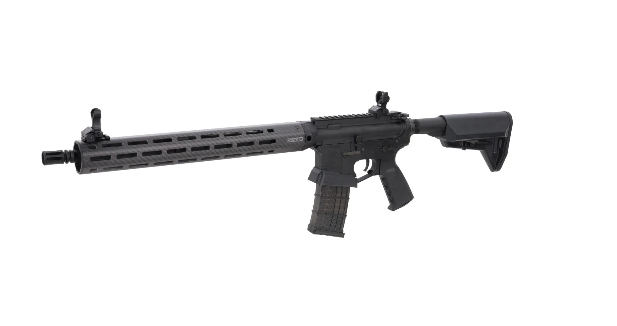 King Arms x Lancer Systems airsoft Carbine L15 LCH7 15" Real Carbon Black-6