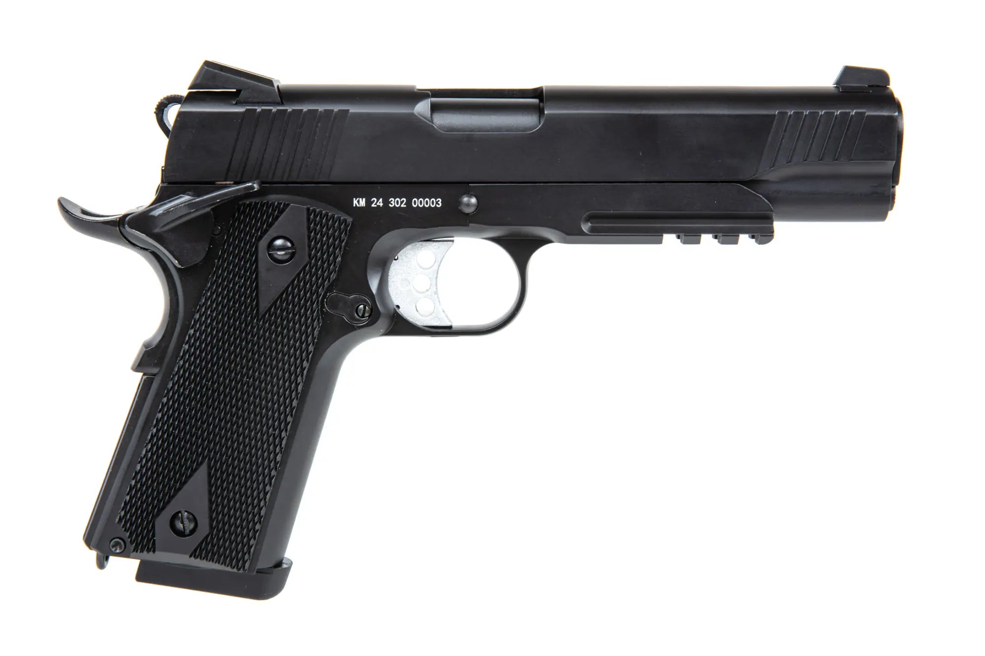 Double Bell M1911 302 Black pistol replica-4