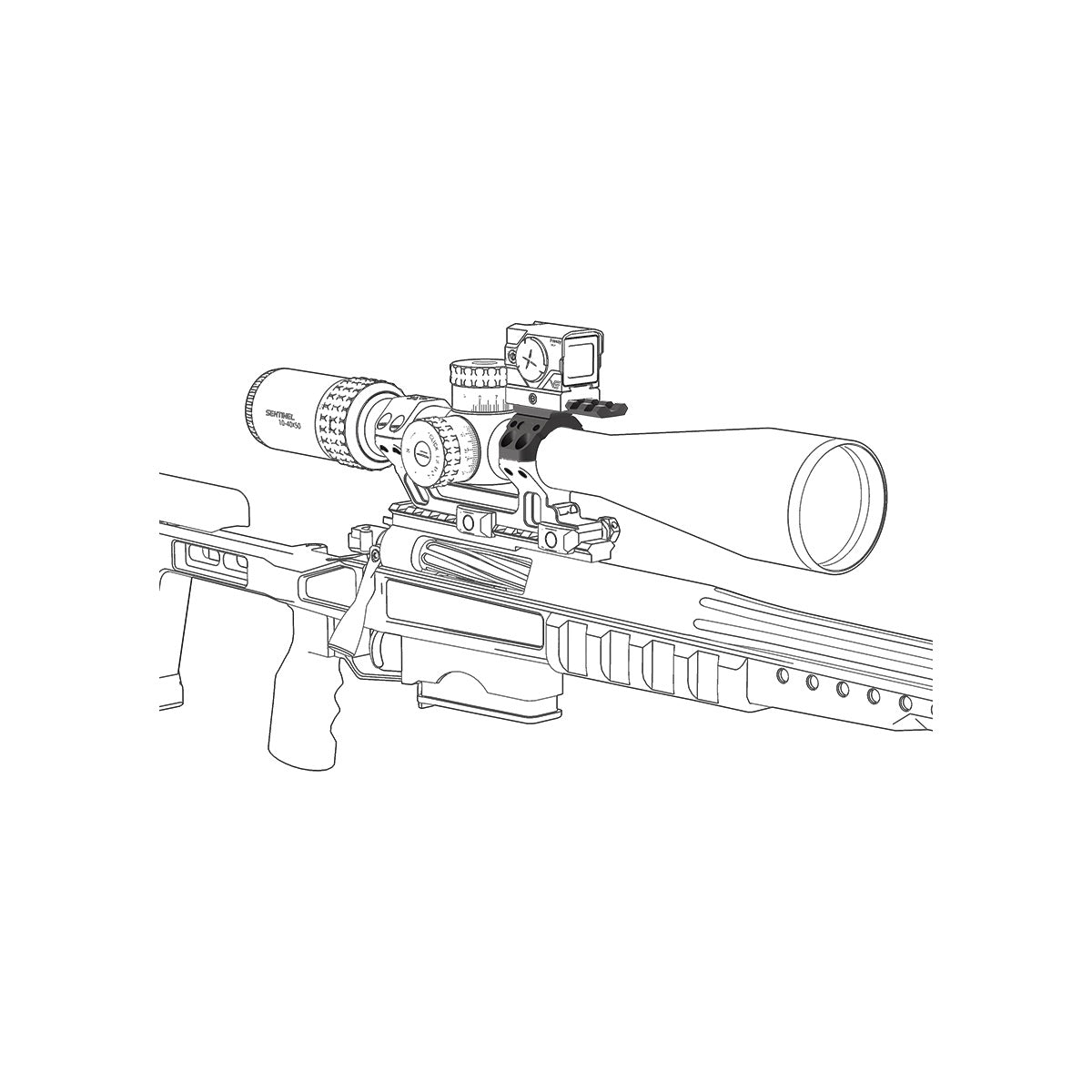 VO CONTINENTAL X8 1-8×24 ED TACTICAL SFP LPVO Riflescope with X-ACCU Mount – Black